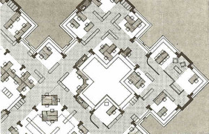 20051205 detail floor plan Central Beheer Office Complex Apeldoorn Holland 1972 Herman Hertzberger